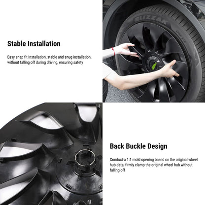 TESERY 19″ Wheel Covers for Model 3 (4PCS)
