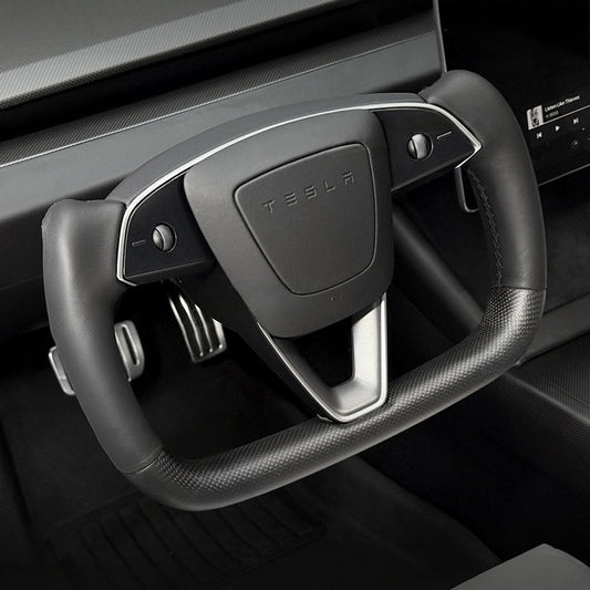 TESERY Carbon Fiber Heated Yoke Steering Wheel for Model 3 Highland / Model Y Juniper