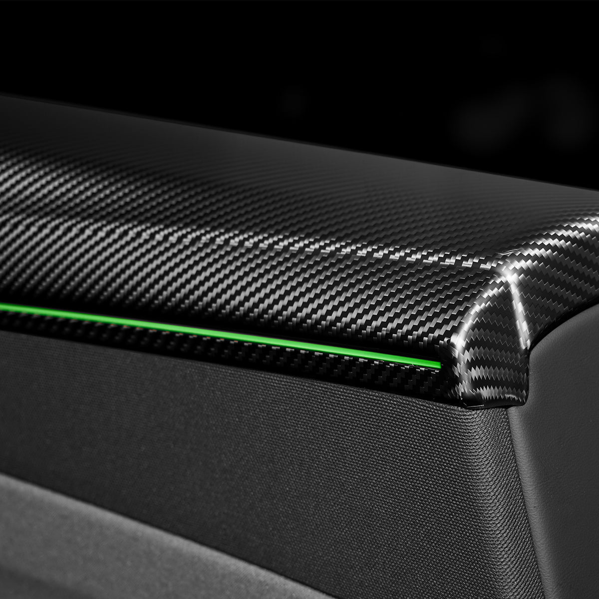 TESERY Dry Carbon Fiber Full Upper Oversized Extended Door Panel Overlays for Model Y Juniper