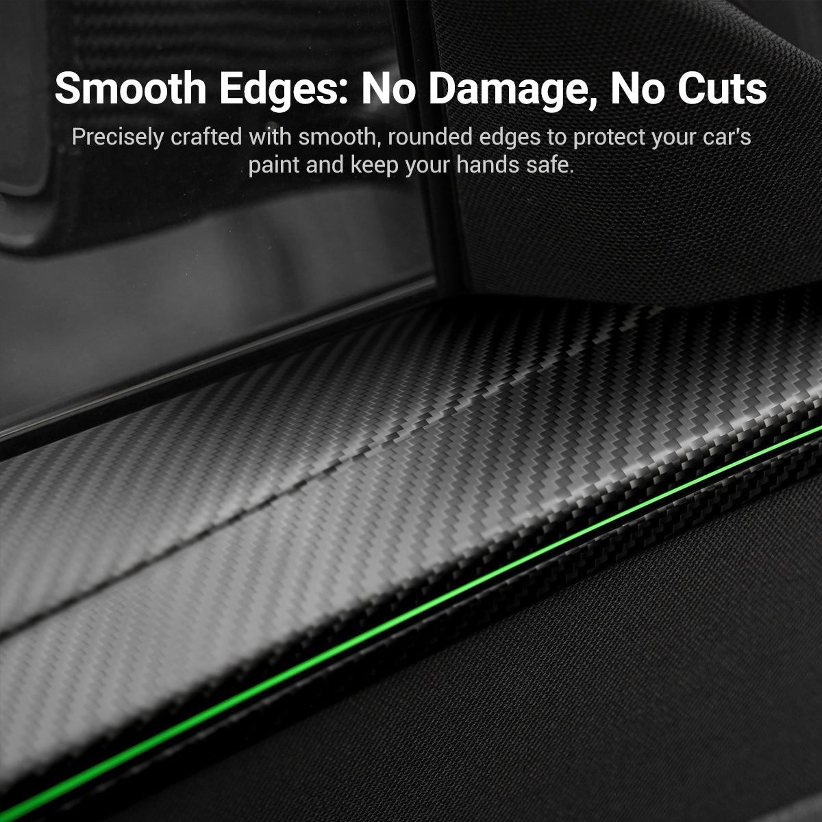 TESERY Dry Carbon Fiber Full Upper Oversized Extended Door Panel Overlays for Model Y Juniper