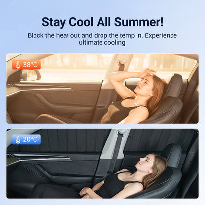 TESERY Foldable Window Shades for Model 3 & Model Y