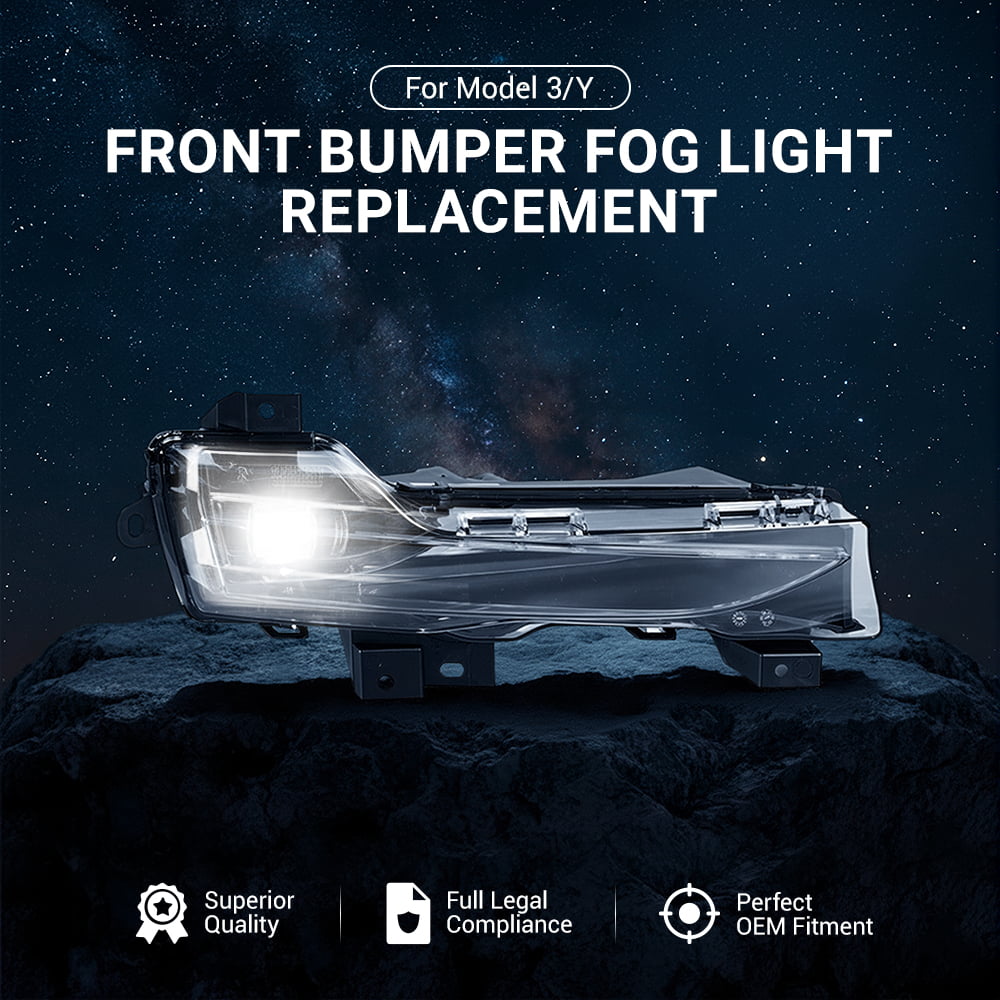 TESERY Front Bumper Fog Light Replacement for Model 3/Y