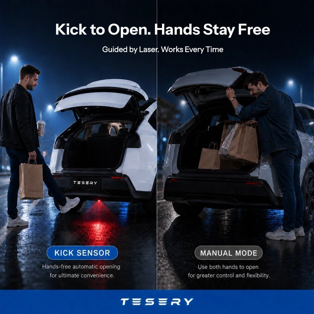 TESERY Laser-Guided Kick-to-Open Trunk Sensor Light for Model Y (2020–2026)