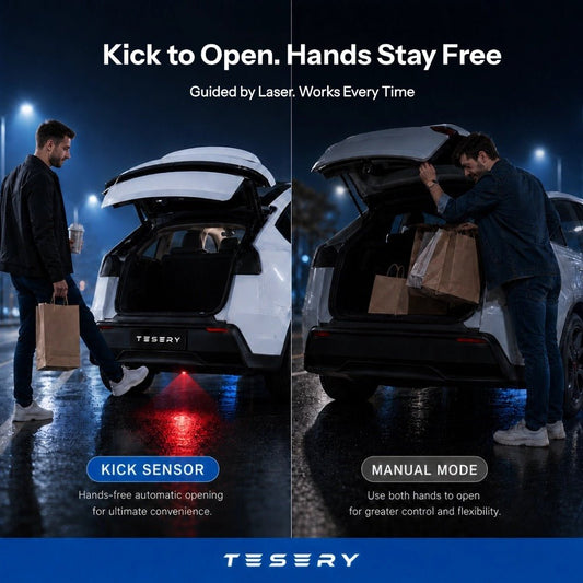 TESERY Laser-Guided Kick-to-Open Trunk Sensor Light for Model Y (2020–2026)