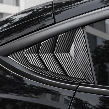 TESERY Rear Side Window Louvers Cover for Model Y | 3 Finishes | 2-Pack