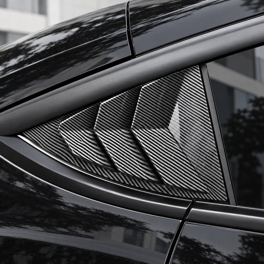 TESERY Rear Side Window Louvers Cover for Model Y | 3 Finishes | 2-Pack