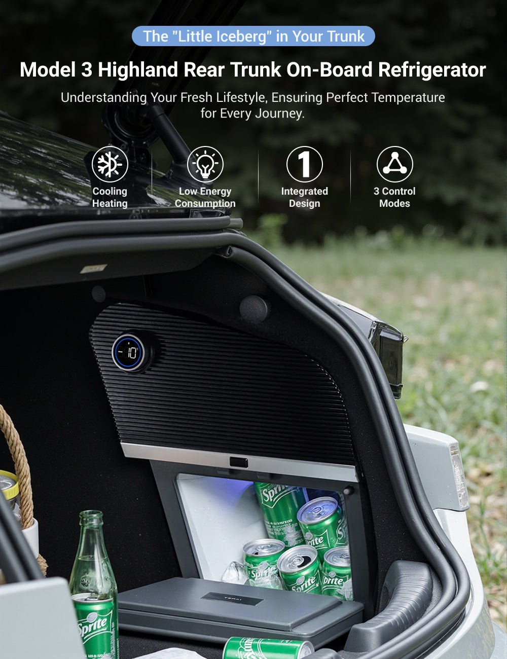 Model 3 Highland Rear Trunk Refrigerator | TESERY