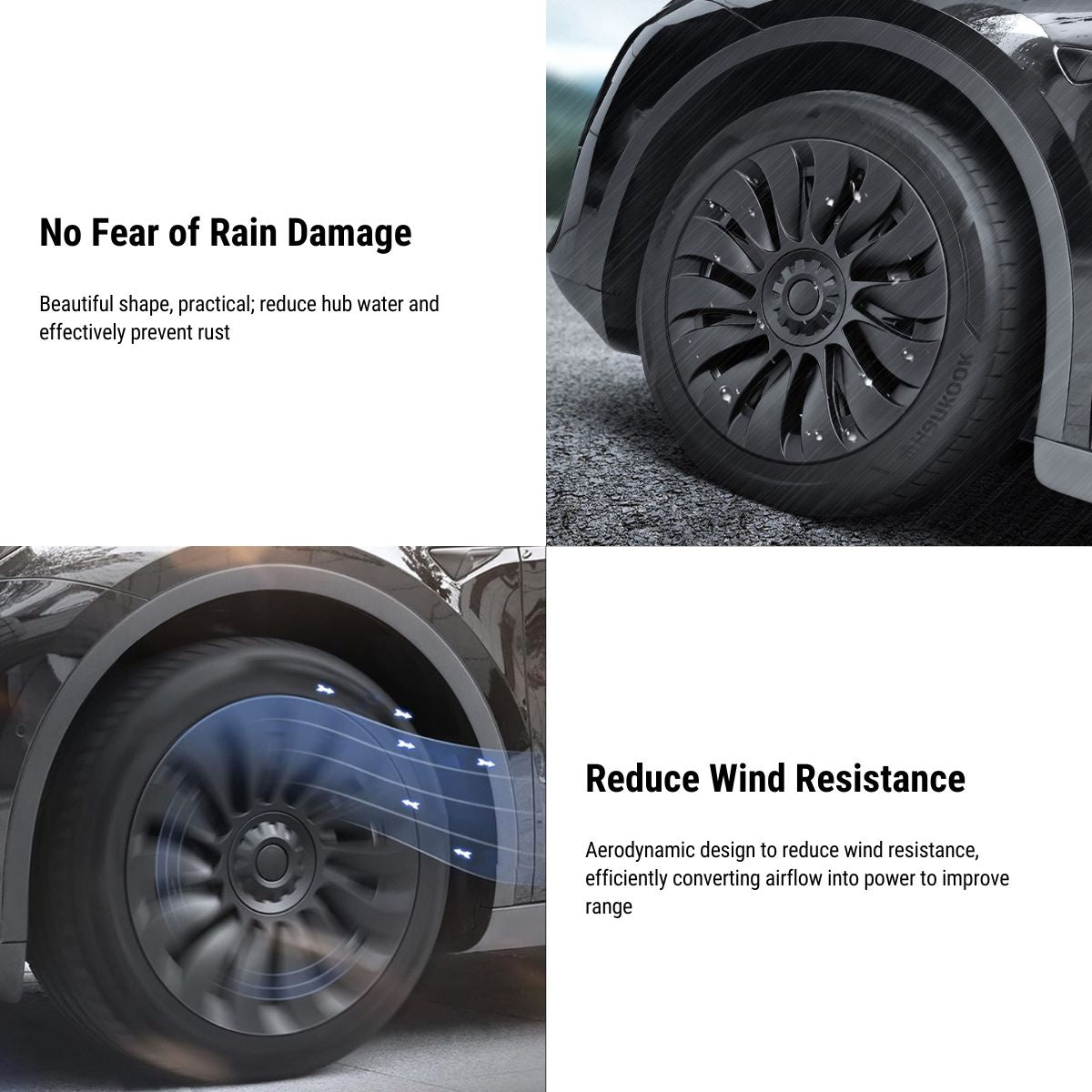 TESERY 19″ 20″ Uberturbine Wheel Covers  For Tesla Model Y
