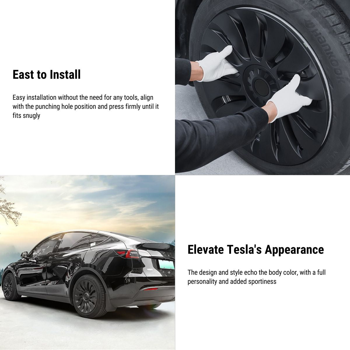 TESERY 19″ 20″ Uberturbine Wheel Covers  For Tesla Model Y
