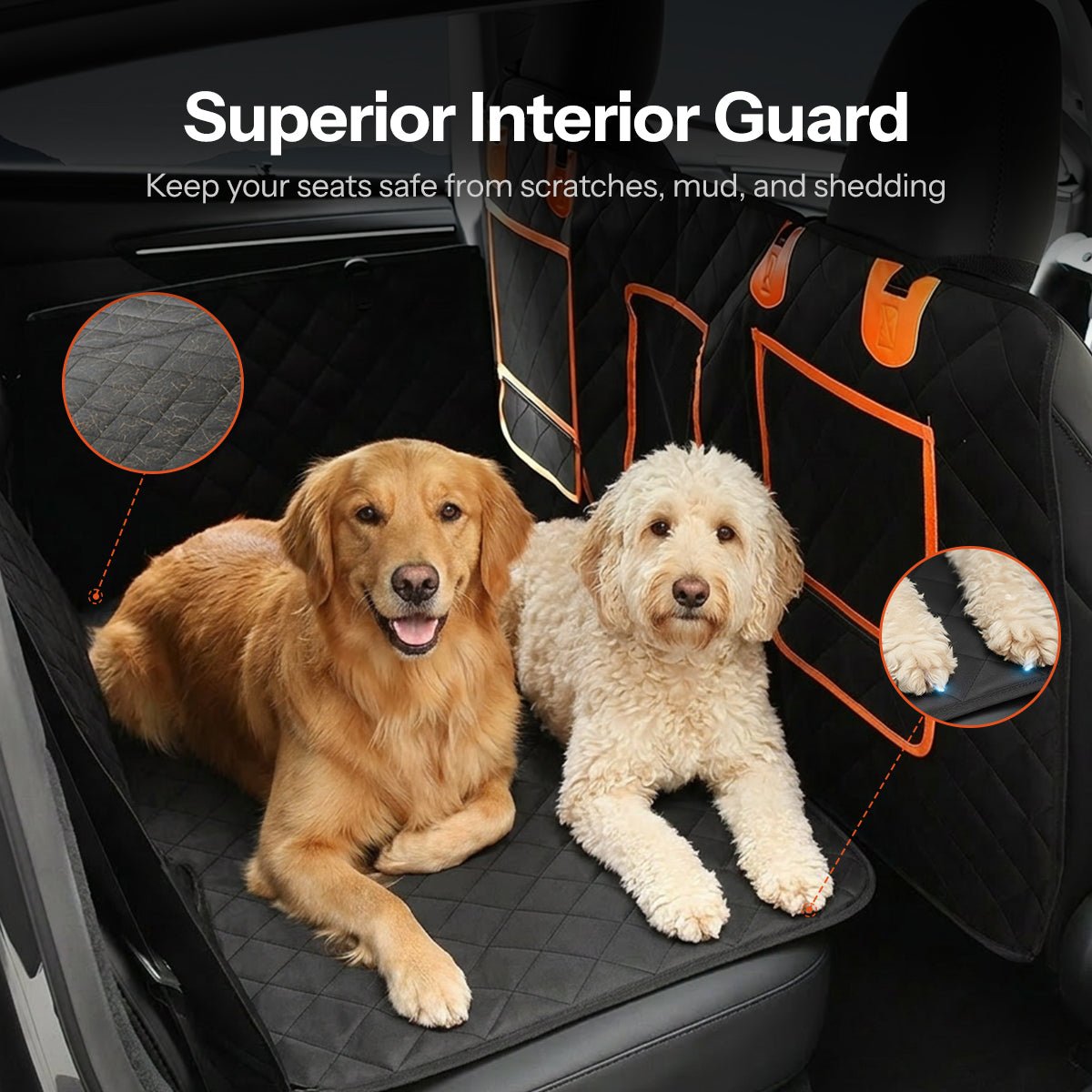 TESERY Upgraded Dog Seat Cover for Model Y | Waterproof | Mesh Window