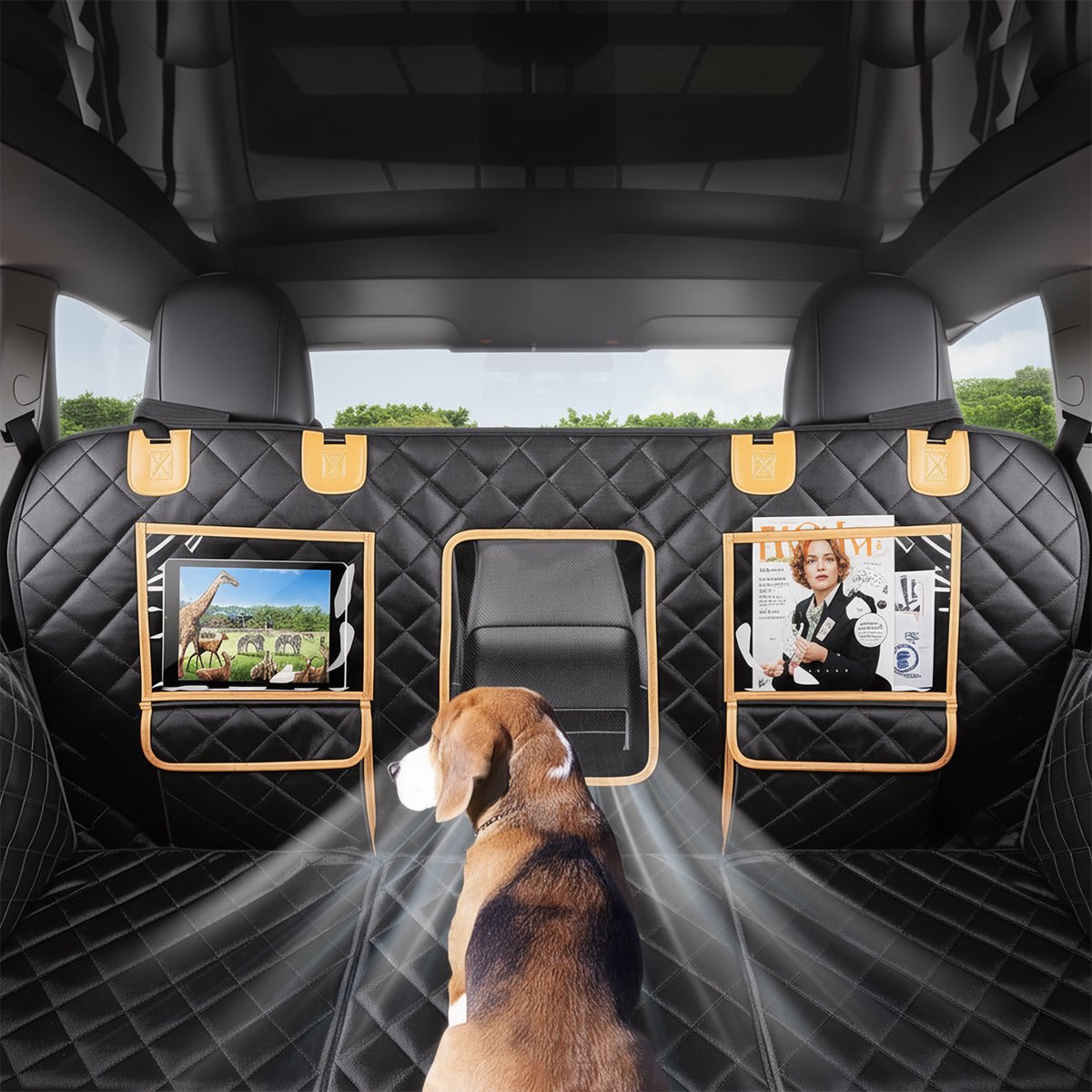 TESERY Upgraded Dog Seat Cover for Model Y | Waterproof | Mesh Window