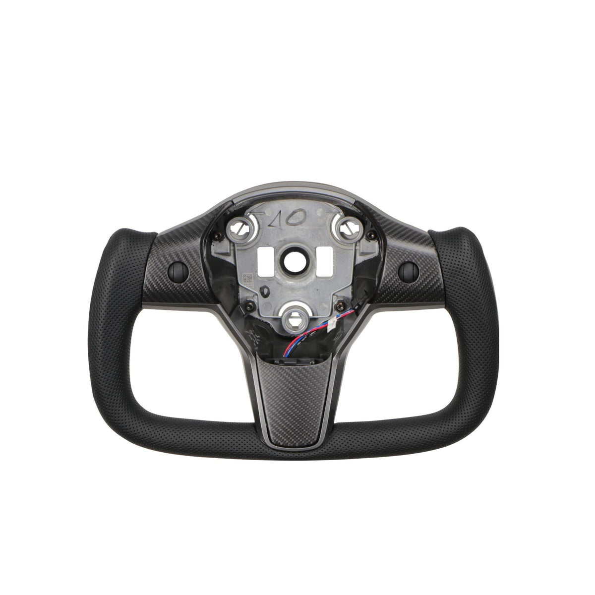 TESERY Perforated Leather Yoke Steering Wheel for Tesla Model 3 / Y【Style 35】