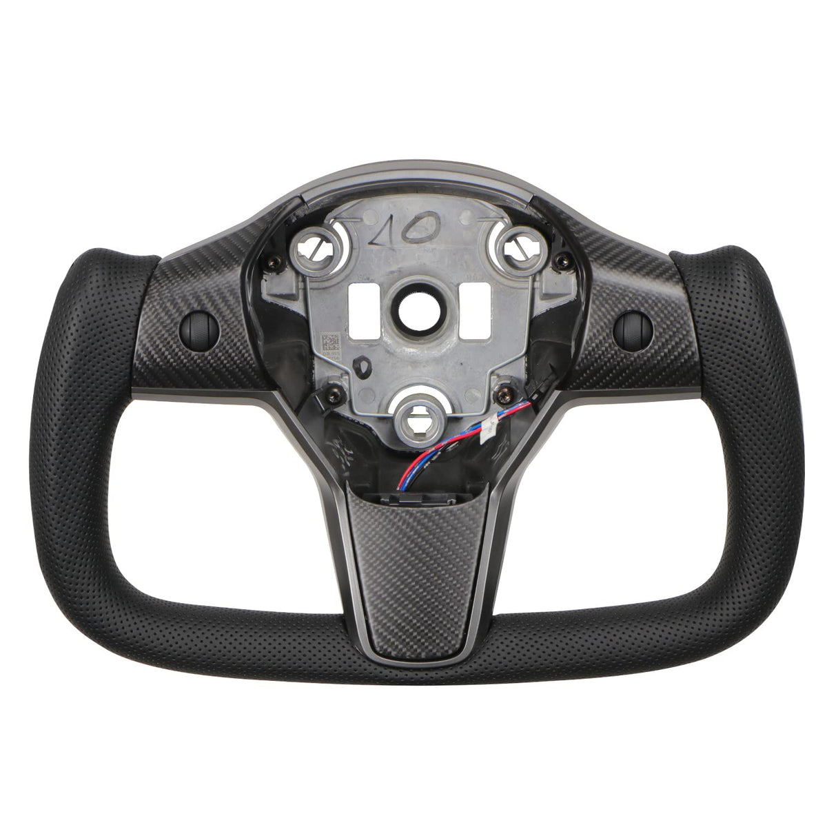 TESERY Perforated Leather Yoke Steering Wheel for Tesla Model 3 / Y【Style 35】