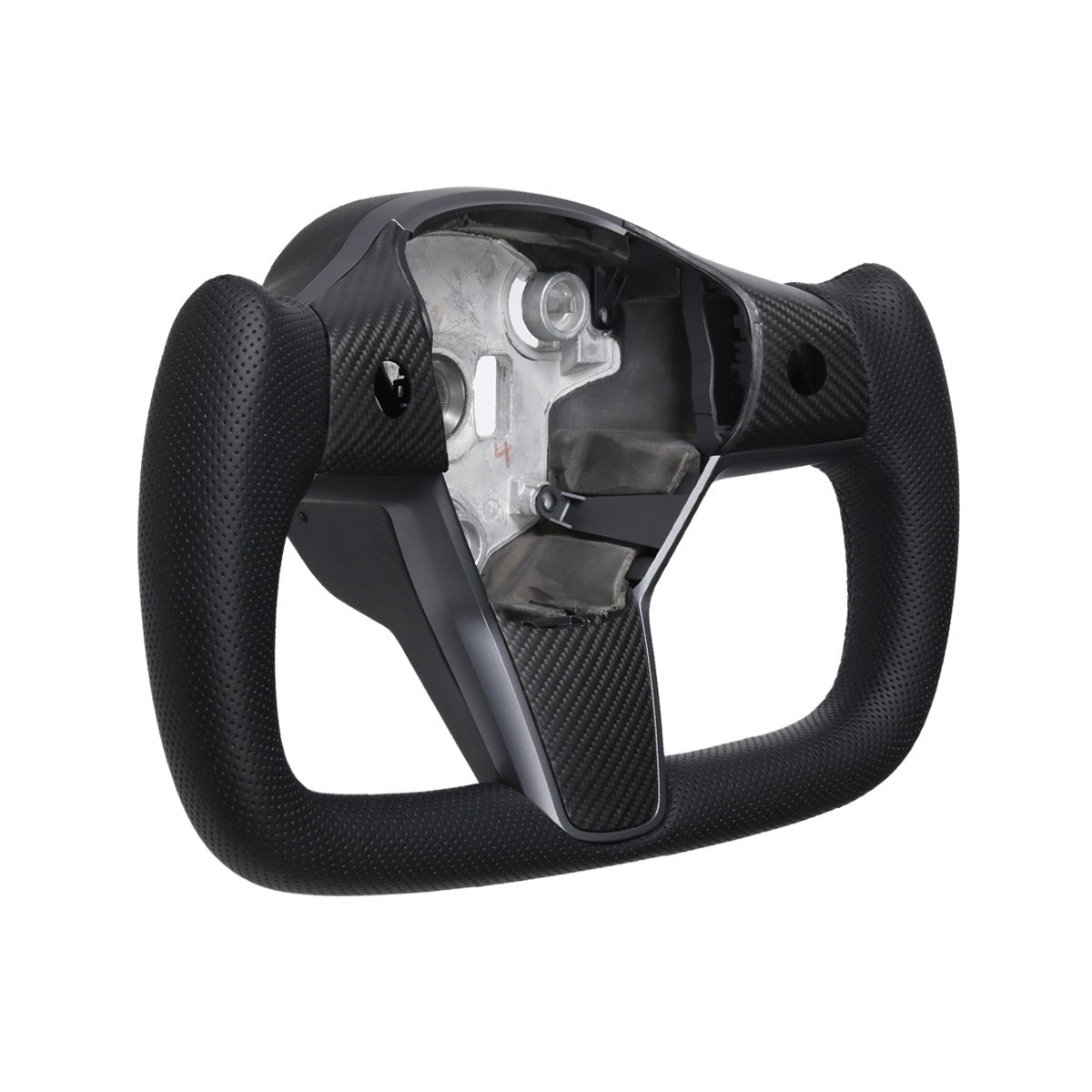 TESERY Perforated Leather Yoke Steering Wheel for Tesla Model 3 / Y【Style 35】