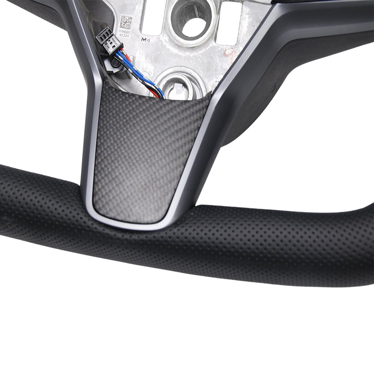 TESERY Perforated Leather Yoke Steering Wheel for Tesla Model 3 / Y【Style 35】