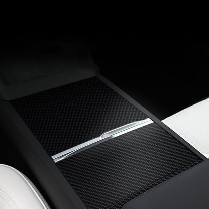 Carbon Fiber Center Console Wrap Cover for Model 3 / Y