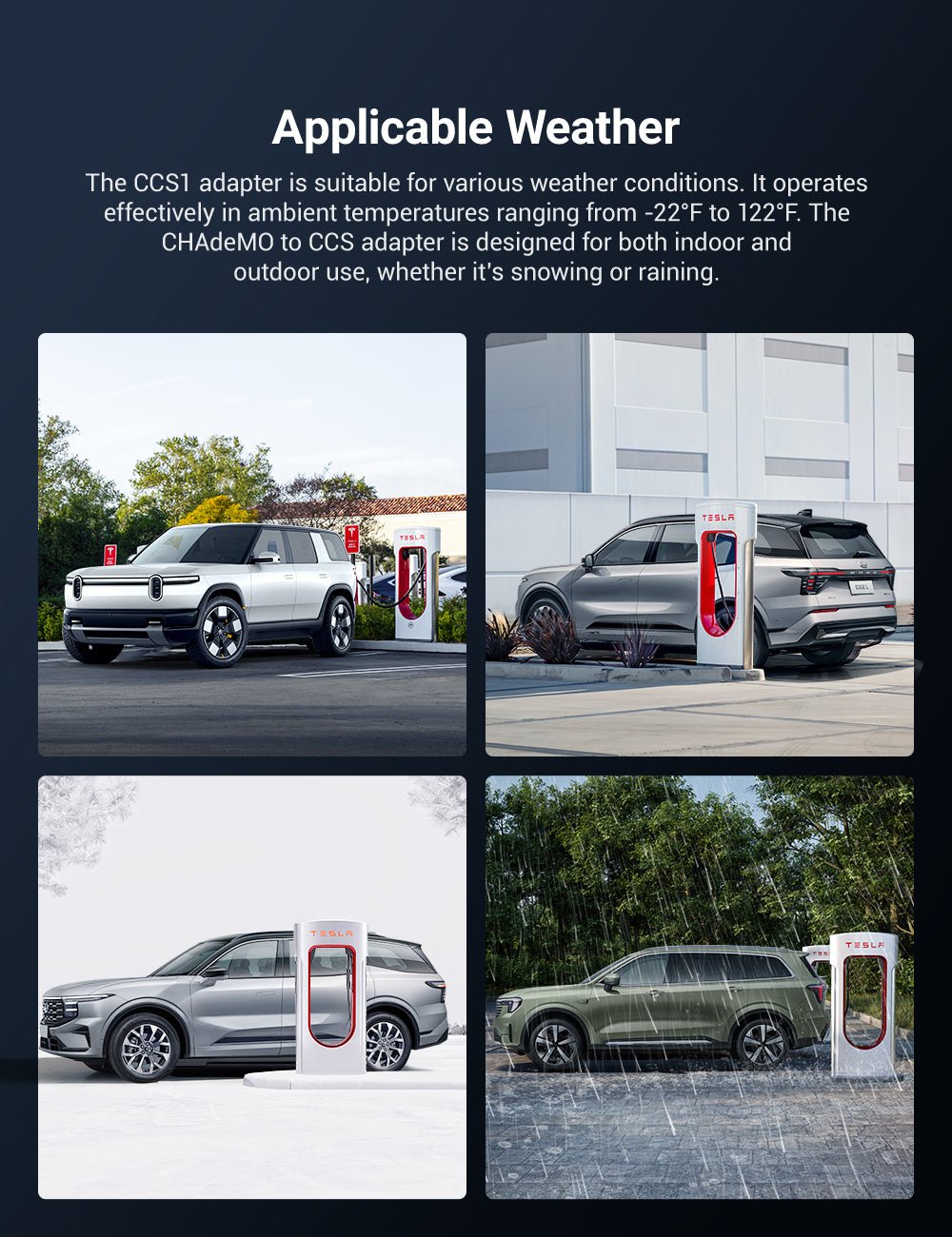 Tesla NACS to CCS1 DC Fast Charging Adapter | 250kW/500A | Dual Temperature Protection