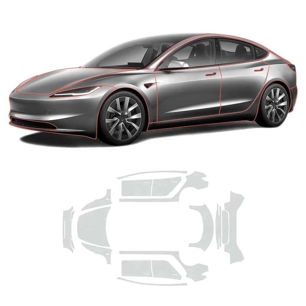 TPU Full Car Paint Protection Film (PPF) for Tesla Model 3 | Glossy