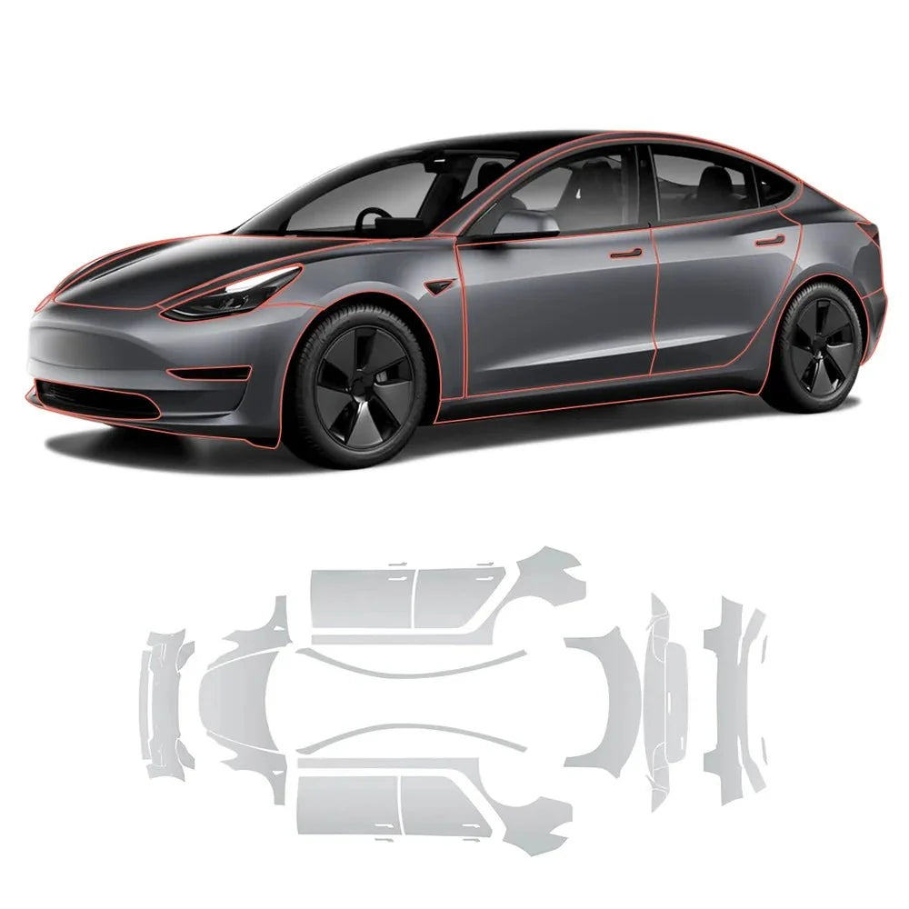 TPU Full Car Paint Protection Film (PPF) for Tesla Model 3 | Glossy