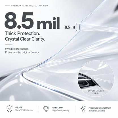 TPU Glossy Full Front Car Paint Protection Film (PPF) for Tesla Model Y | Tesery