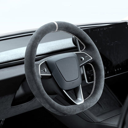 TESERY Alcantara Steering Wheel Cover for Model Y Juniper / Model 3 Highland / Model YL