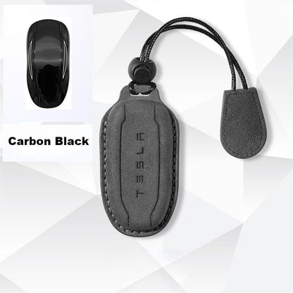 Alcantara Key Fob Case for Tesla | 3 Colors | Suede Texture | Key Belt | Premium Stitching