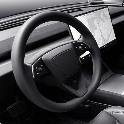 Alcantara Steering Wheel Panel Kit for Model 3 Highland / Y Juniper | 2 Options