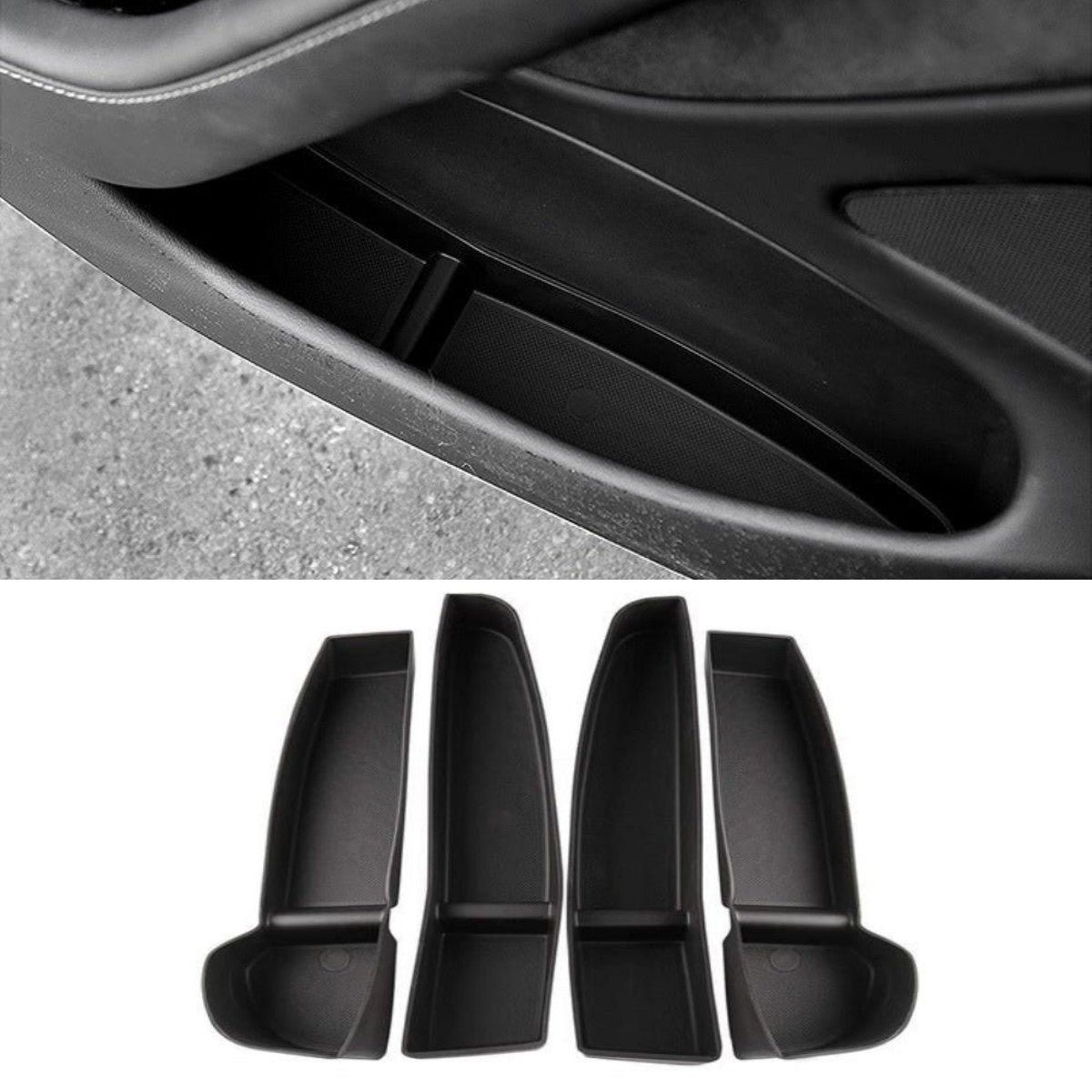Door Side Organizer Tray for Tesla Model 3 2017-2023 (4 pcs)