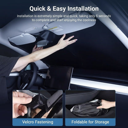 Universal Fit Windshield Sun Shade for Sedans & SUVs & Trucks