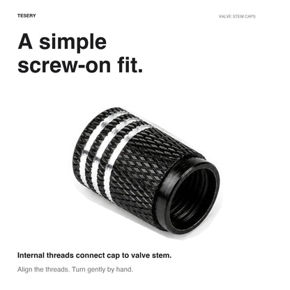 Valve Stem Caps 4 Pack Fit Suitable for Tesla 3/Y/S/X 2017-ON