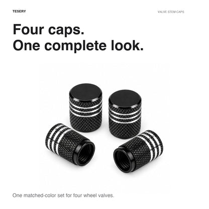 Valve Stem Caps 4 Pack Fit Suitable for Tesla 3/Y/S/X 2017-ON