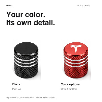 Valve Stem Caps 4 Pack Fit Suitable for Tesla 3/Y/S/X 2017-ON