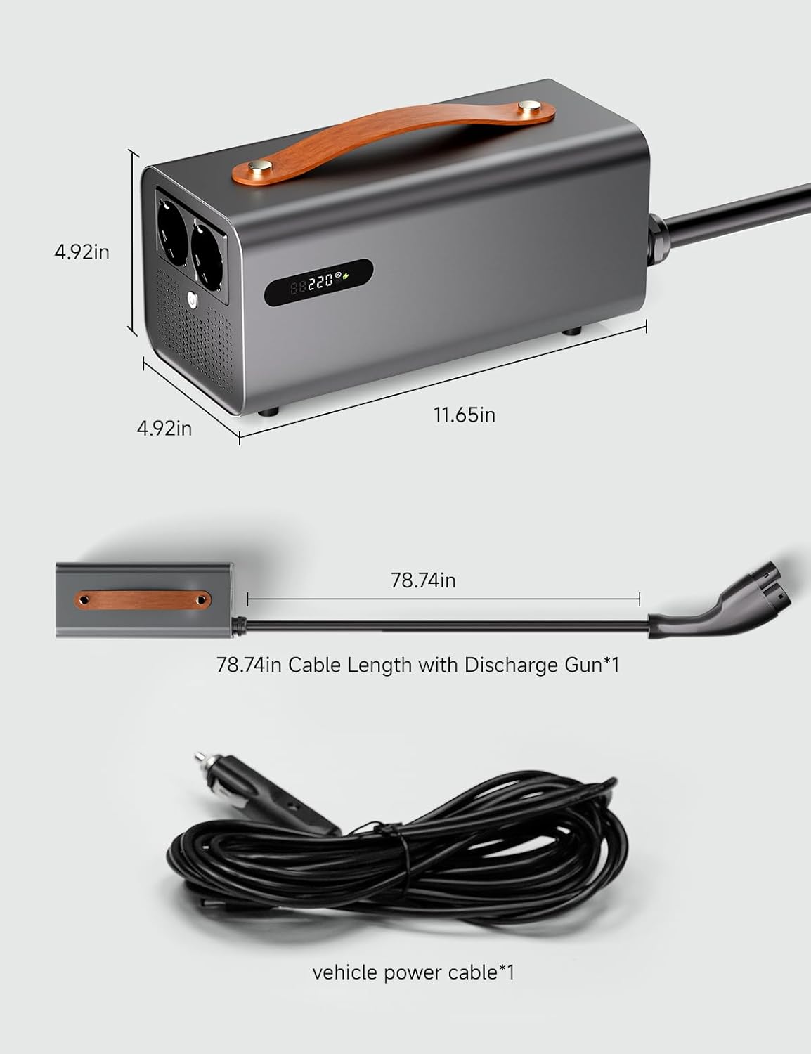 Vehicle to load EV Discharge Adapter for Model Y Performance & Compatible EVs