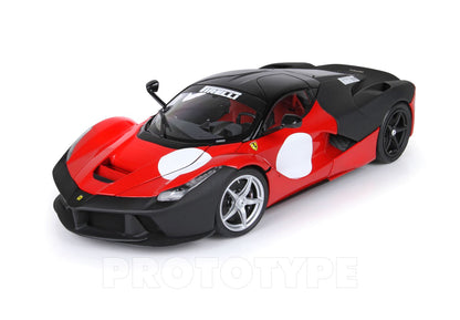BBR 1:18 Ferrari LaFerrari Test 2012 Open Diecast Rosso Corsa 322 And Matt Black EXCLUSIVE BBR182236ST