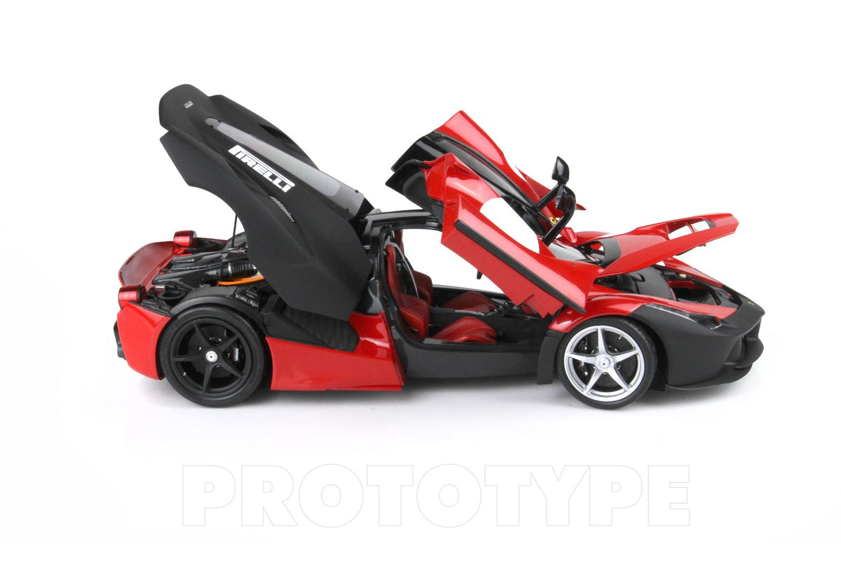 BBR 1:18 Ferrari LaFerrari Test 2012 Open Diecast Rosso Corsa 322 And Matt Black EXCLUSIVE BBR182236ST