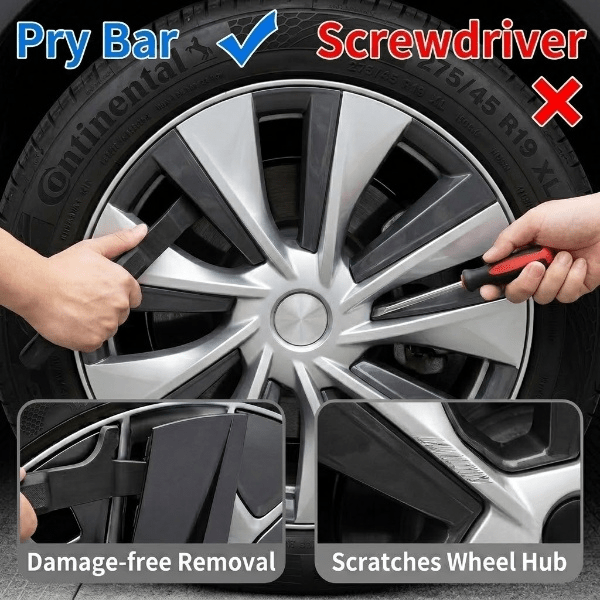 Wheel Hub Cap Removal Pry Bar Tool for Model 3 / Y / X / S (1 pc)
