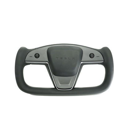 TESERY Touch Horn Yoke Plaid Steering Wheel Replacement for Tesla Model S / X 2021-2023